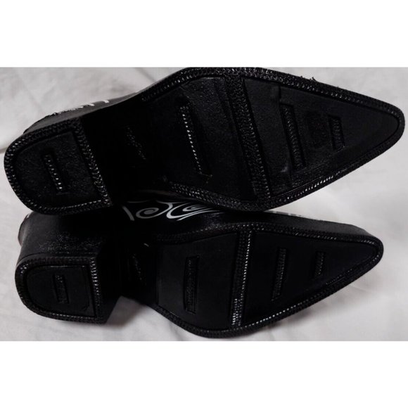 BLAZIN ROXX Layla Sz 7 Rain Boots Black White Outdoor Chore Cowgirl Boot 58106 - Picture 7 of 11